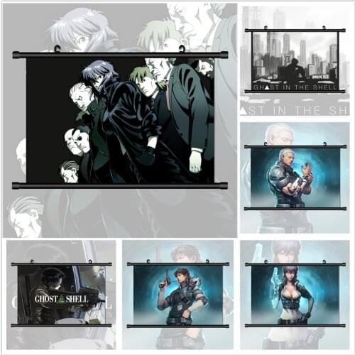WTQ Anime Posters Ghost In The Shell Motoko Kusanagi Cyber Anime Manga Canvas Painting Wall Art Picture Room Decor Home Decor