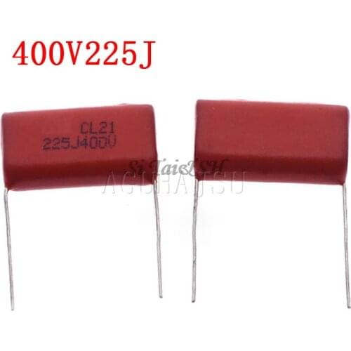 10PCS 400V225J 2.2UF Pitch 20M 225J400V 225 400V 2200PF CBB Polypropylene film capacitor new