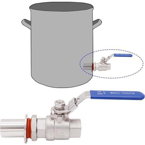 304 SUS Weldless Kettle Valve Kit 1/2"NPT Homebrew Kettle Convert Kit Wholesale and Retail