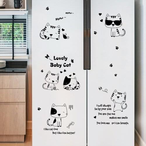 3D Self Adhesive Refrigerator Sticker Creative Decoration Cute Sticker Waterproof Home Decoration Wall Sticker Fridge Magnet