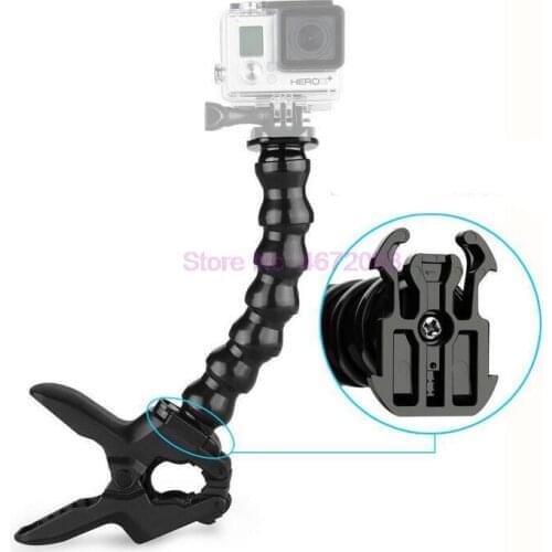 50pcs/lot Flex Clamp Mount + 8 Joint Adjustable Goose Neck for Gopro Hero/7/6/5/4/3/2/1/SJ4000/SJ5000 action camera