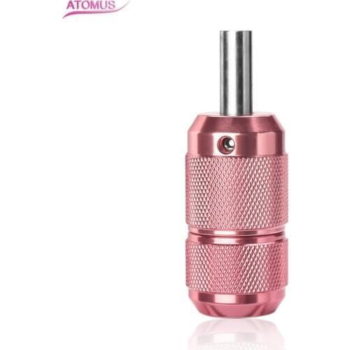 ATOMUS New Aluminum Alloy Tattoo Grips Tube with Back Stem Self-locked Tattoo Handle Machine Kit Gun Tattoo Supplies Accessories
