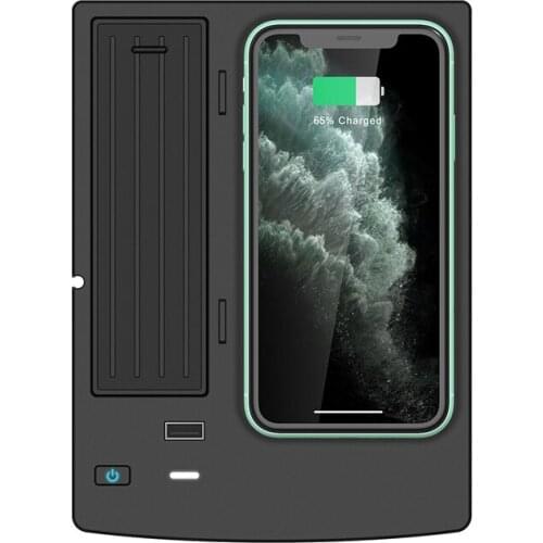 Car 10W Wireless Charger Black Accessories Center Console Storage Box Phone Wireless Charging Pad Mat For Honda Accord 2018-2020