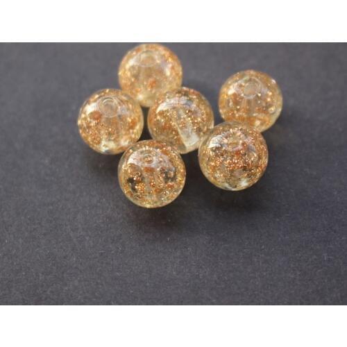 10pcs/lot 10mm Lampwork Glass Beads Glass Boutique beads Dust Sand clear color for earring necklace making