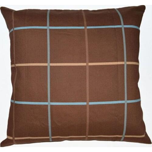EA216 EA217 Plain Plaid Striped Brown Red blue yellow A grade 100% Cotton Canvas Cushion Cover Pillow Case (Custom Size )