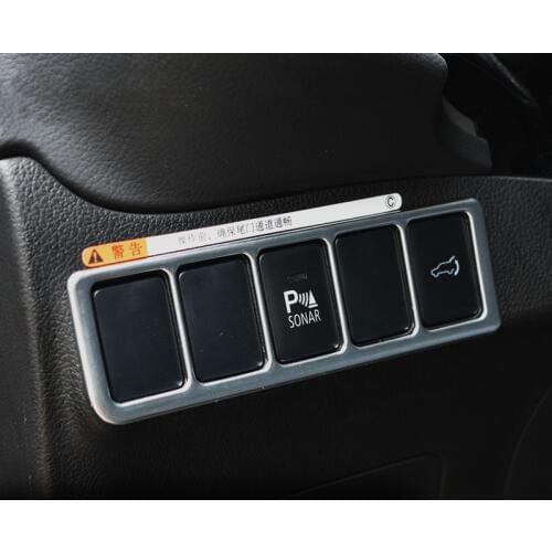 For2016 Mitsubishi Outlander Head Light Switch Control button Trim Cover 1pcs Matt Car-styling
