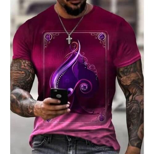 New Palace Style Baroque T Shirt Men Geometric Print Short Sleeved Casual Loose Top Mens T-shirt For Male Oversize Clothing