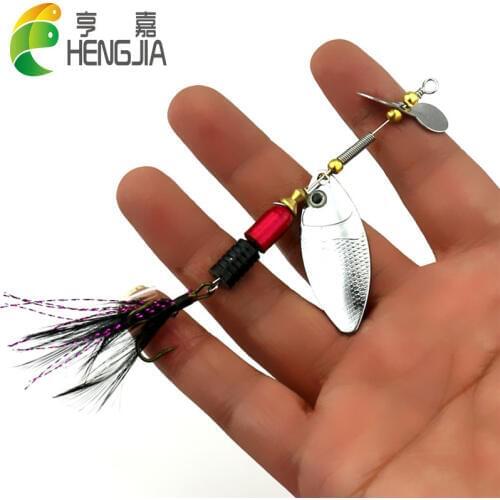 HENGJIA 10.2cm 13g hard metal trolling spinnerbaits wobbler pike carp trout perch catfish fishing baits pesca blade sequins