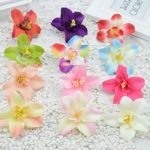 Artificial flowers new hot simulation silk flower orchid artificial flower garlands material DIY decorative flower wholesale flo