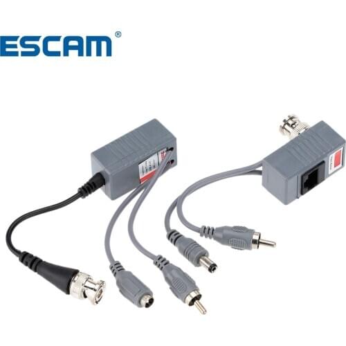 CCTV Camera Audio Video Power Balun Transceiver BNC UTP RJ45 with Audio Video and Power over CAT5/5E/6 Cable