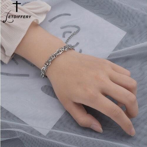 Letdiffery Fashion New Bracelet Stainless Steel O Chain Silver Color Simple Style Women Party Jewelry Birthday Anniversary Gifts