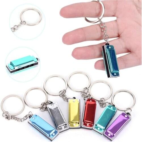 Mini Color Harmonica Keychain Harmonica Key Pendant Childrens Harmonica Keychain