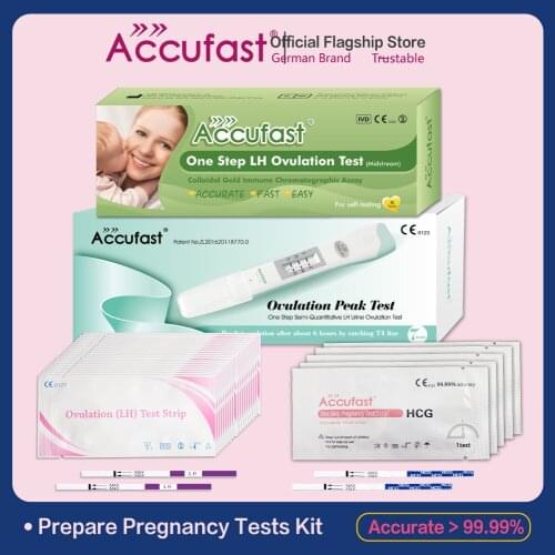 ACCUFAST Lh Ovulation Test Kits For Women Over 99% Accuancy Women Home Use Urine LH Ovulation Test Midstream Strip For Self