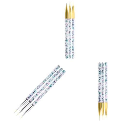 9 Pieces Super Fine] 7/9/14mm Nail Art Brush Set For Strokes Tiny Details