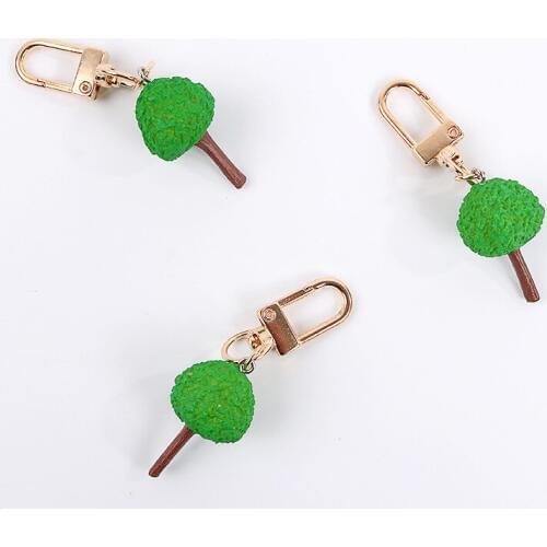 2019 New Mini Tree Keychain Charms pendant DIY Jewelry Accessories Keychain ring Car Apple Airpods Case Pendant Keyring