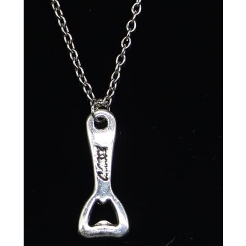 New Fashion Necklace 27x10mm beer bottle opener Pendants Short Long Women Men Colar Gift Jewelry Choker