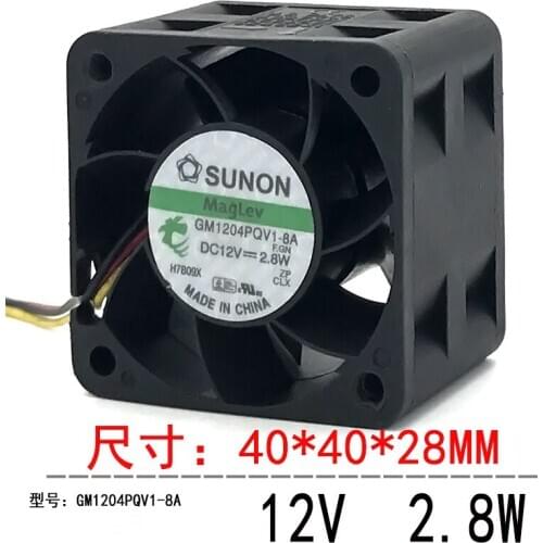 New original 4cm 4028 12V 2.8W GM1204PQV1-8A 1U2U high speed server chassis fan