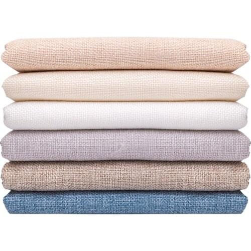Pure Color Old Coarse Cloth Cotton Linen Fabric Handmade Diy Thick Canvas Tablecloth Pillow Sofa Fabrics Per Meter Home Textile