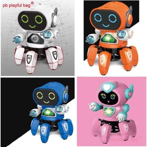 PB Playful Bag Dancing electric intelligence six clawed fish robot Lighting Dynamic music Childrens Toys Creative gifts UG97