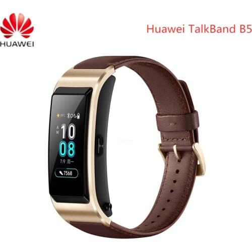 99% New Huawei TalkBand B5 Talk Band Bluetooth Smart Bracelet Wearable Sports Wristbands Touch AMOLED Screen Call Earphone Bands