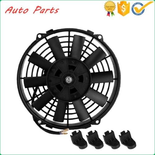 Universal Cooling Fan 12V 24V 80W 9inch Car Curved Blade Air Conditioner Condenser Electric Cooling Fan Radiator cooling fan