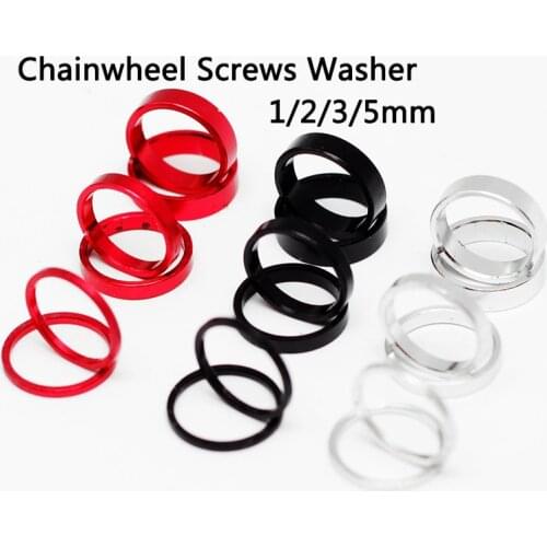 MTB Bicycle Chainwheel Screws Washer Chainring Wheel Bolt Sleeve 1/2/3/5mm Road Bike Disc Screws Adapter Ring for Folding Bike