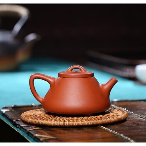 120ML Yixing Purple Clay Teapot Raw Ore Purple Mud Xishi Pot Vintage Drinkkware Kung Fu Tea Set Zisha Pots for Birthday Gift