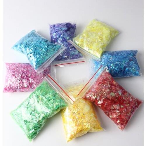 20G Irregular Shell Paper Powder Nail Polish Sequins for Manicure Glitter Nail Peeling Pigment Supplies Color Nail Stickers