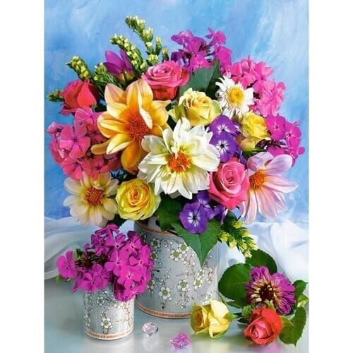 5D DIY Diamond Painting Flower Bouquet Floral Serie Full Drill Diamond Embroidery Cross Stitch Mosaic Rhinestone Home Decor Gift