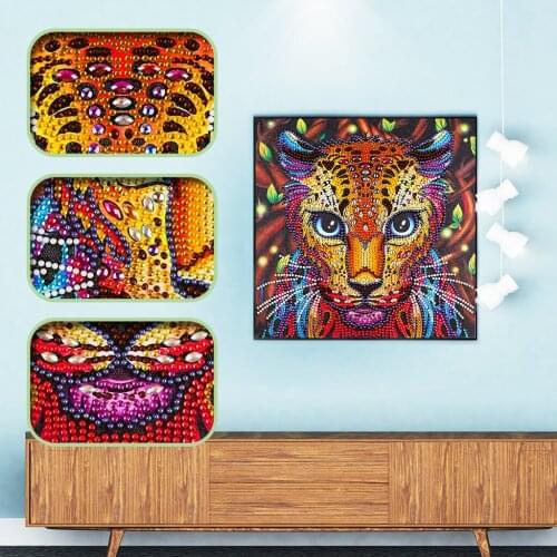 5D DIY Diamond Painting Animal Tiger Square Diamond Embroidery Crystal Rhinestone Embroidery Home Decoration Gift