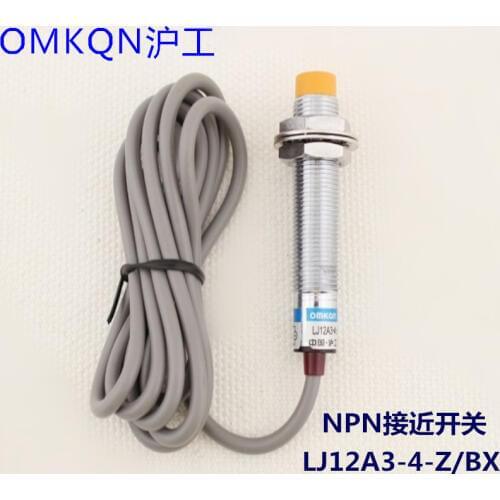 Free Shipping 2pcs/lot Proximity Switch LJ12A3-4-Z/BX Proximity Switch 24v DC 36V Three-wire NPN Normally Open M12