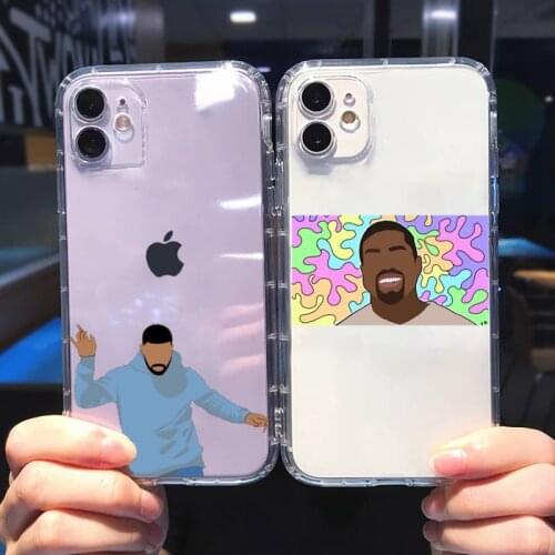 Rapper YeezyS Kanye Omari West Phone Case For iphone 13 12 11 8 7 plus mini x xs xr pro max Transparent soft