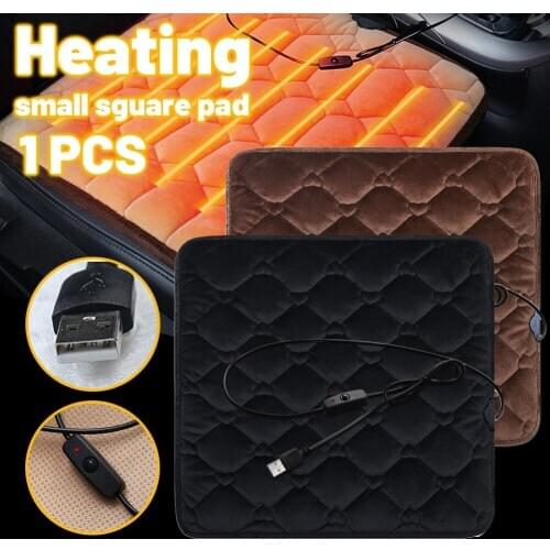 Car Heated Seat Cushion USB Chair Warmer 5V Heated Seat Cover Nonslip Heated Warm Chair Pad for Auto Supplies Home Office