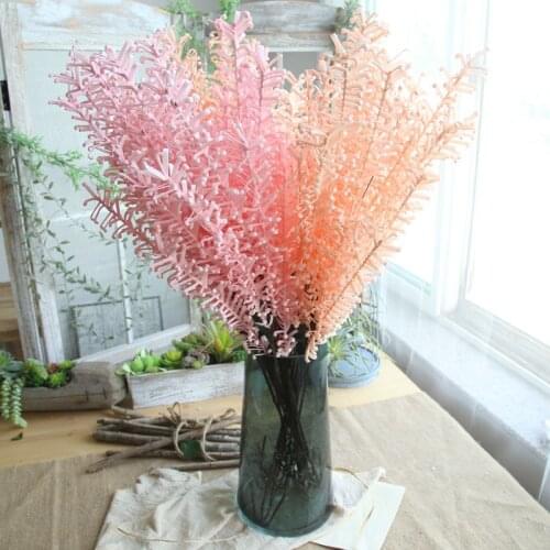 7pcs/lot Artificial plant feather PE fake flower branch for home decoration bouquet wedding party supplies DIY Flower wall
