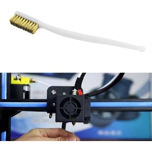 Copper Brush 3D Printer Nozzle Cleaning Brush E3d Rust Removal Wire Cleaning Brush Mk8 Print Head