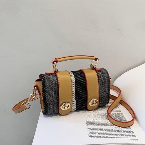 Fashion Shoulder Bag Retro womens crossbody bag Female Designer Leather Patchwork small Chains cheap handbag 2021 womens brand