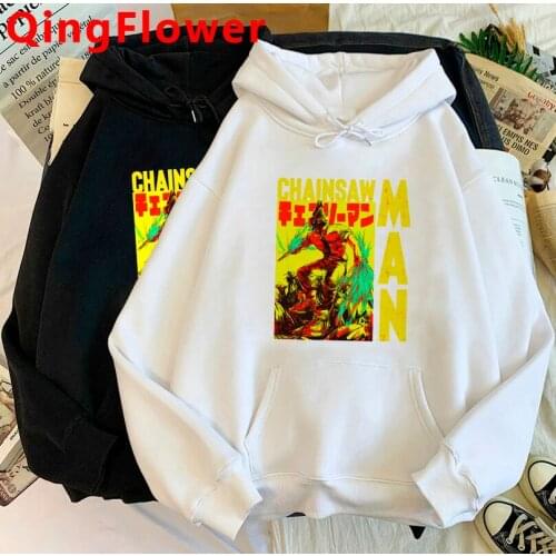 Chainsaw Man Funny Cartoon Cool Japanese Anime Hoodies Men Winter Warm Streetwear Graphic Sweatshirt Manga Hip Hop Hoody Male