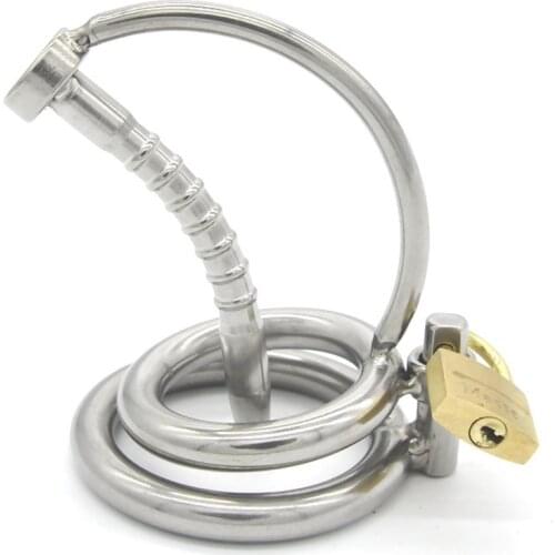 Stainless Steel Male Chastity Lock Sounding Urethral Dilator Sound Penis Plug Metal Cock Ring Sex Toys For Men Dilatador Uretra