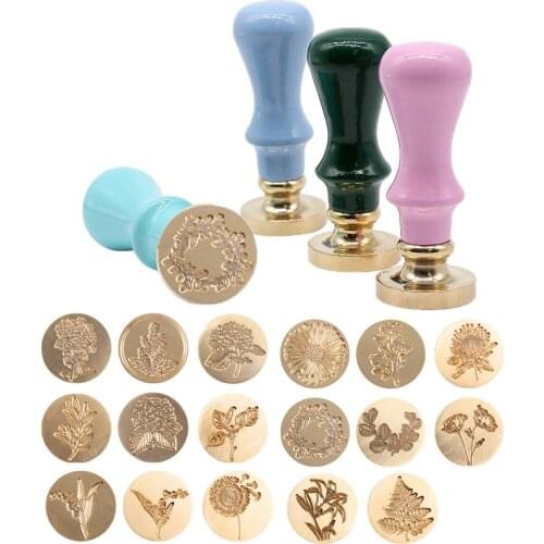 Wax Seal Stamp Retro Antique Sealing Wax Scrapbooking Stamps HEAD Wedding Decorative Metal Handle with love map Tree FLOWER ROSE