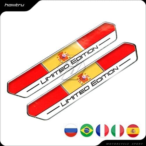 Spain Italy France Russia Flag Limited Edition Motorcycle Tank Decal Sticker Case for Aprilia Ducati MONSTER Duke Benelli Vespa