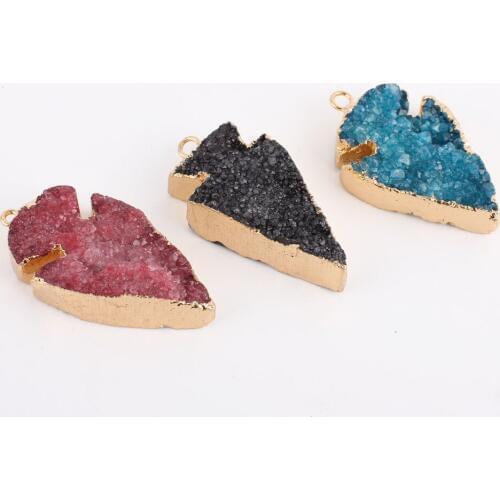 Irregular Nature Stone Pendant DIY Necklace Bracelet Girl Gift