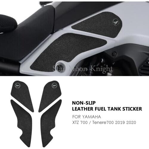 Non-slip side fuel tank sticker waterproof fuel tank Kneepad sticker PVC leather FOR YAMAHA Tenere 700 XTZ700 Tenere700