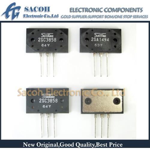 New Copy 5Pairs(10PCS)/Lot 2SA1494 A1494 + 2SC3858 C3858 MT-200 Silicon NPN + PNP Audio amplifier transistor