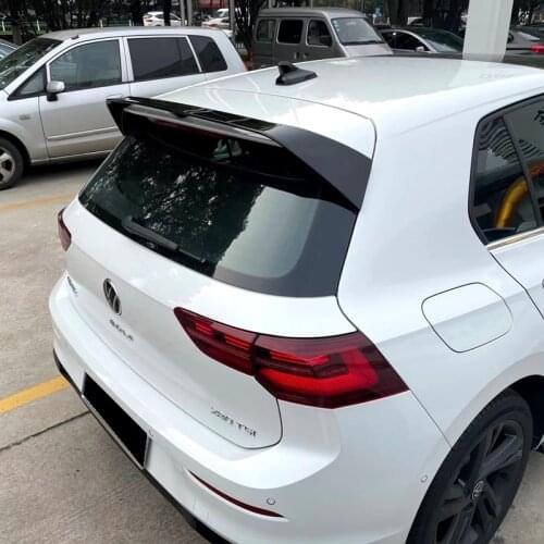 UBUYUWANT For Volkswagen New GOLF 8 MK8 Spoiler ABS Black/CARBON COLOR/BLACK WITH WHITE With White Car Rear Wing Rear Spoiler