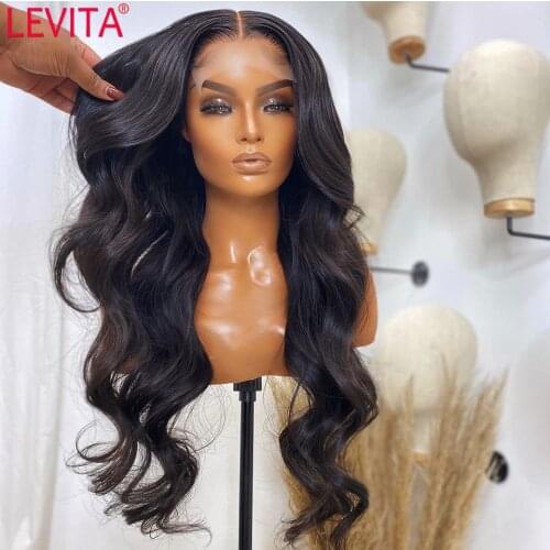 30 Inch Wholesale Body Wave Lace Front Wig Brazilian Long LaceFront Human Hair Wigs For Women Pre Plucked 4x4 Lace Closure Wig