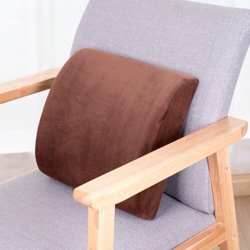 Simple and Multi-style Pad Office Chair Lumbar Pillow Removable Washable Slow Rebound Backrest Cushion