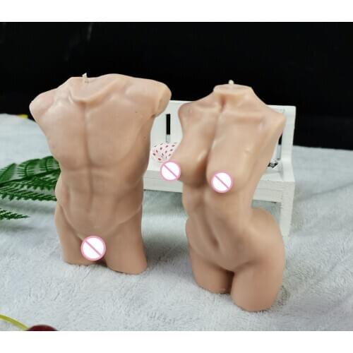 PRZY 3D Art Human Body Candle Silicone Mold Handmade Perfume Gypsum Wax Mould for DIY Soap Chocolate Resin