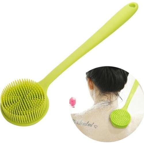 Bath brush long handle Silicone Bath Brush with Long Handle, Soft Body Brush Back Scrubber, Shower Wet K723