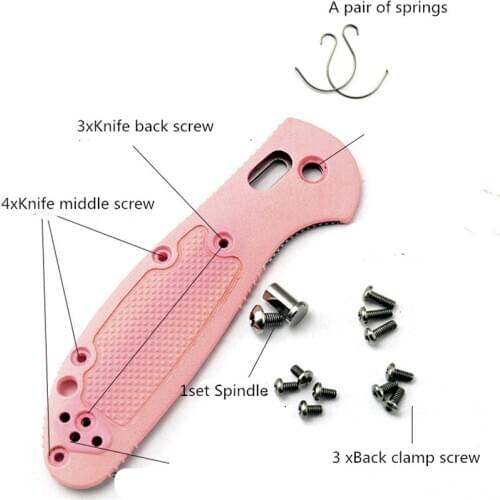 1 Set Folding Pocket Knife Titanium alloy Spindle Back Clamp Screws For 555-556-557 Mini Griptilian Repair Replacement Parts