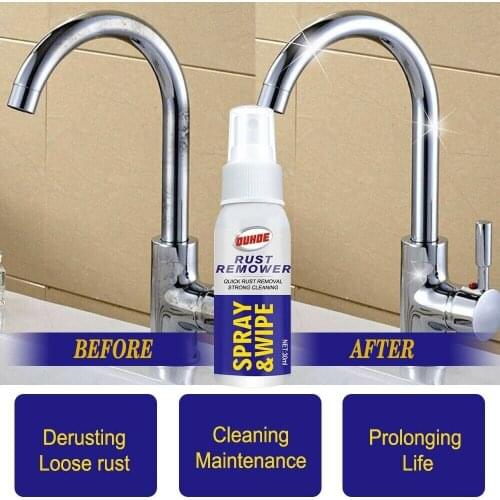 30ml Rust Cleaner Spray Foam Kitchen Supplies Wash Cleaning Rust Remover Derusting Car Maintenance Household Cleaning Spray